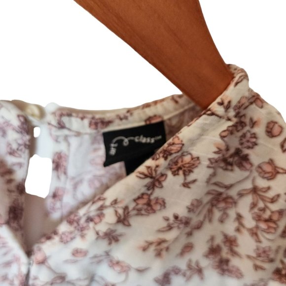 Art Class M Medium 7 8 Romper Dress Floral Long Sleeve Kids Girl Retro Look - Picture 6 of 10